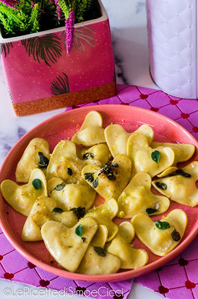 Raviolis en forme de cœur