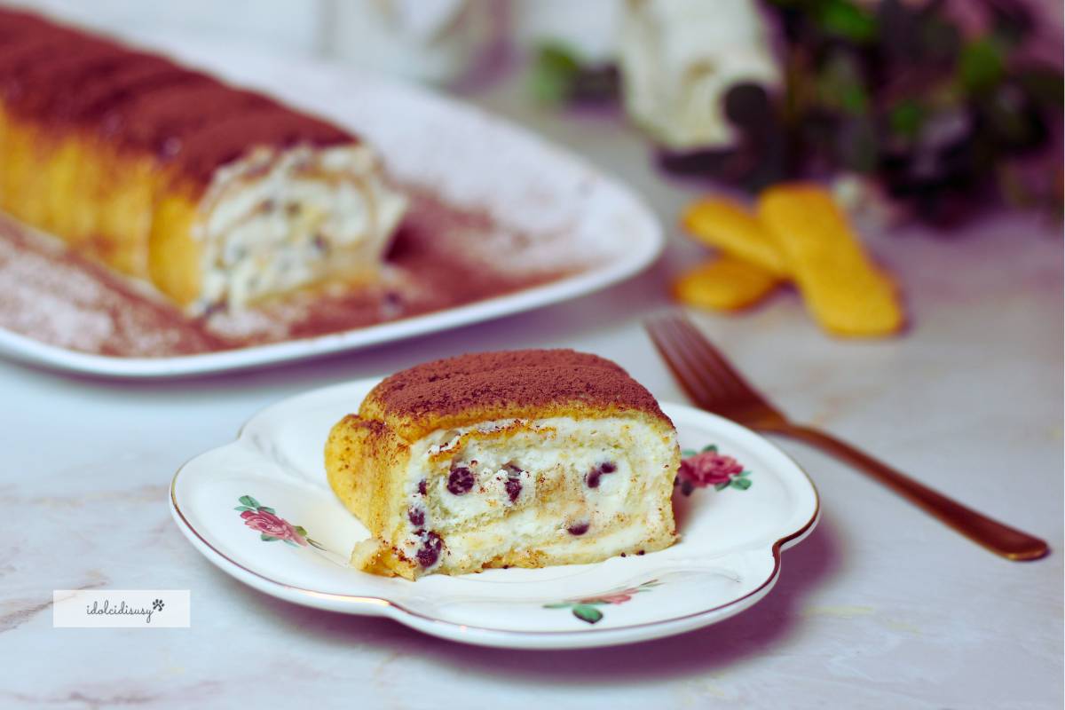 Roulé de Pavesini avec crème au mascarpone