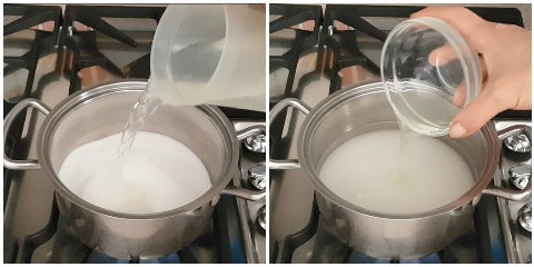 sirop d'eau, sucre et citron