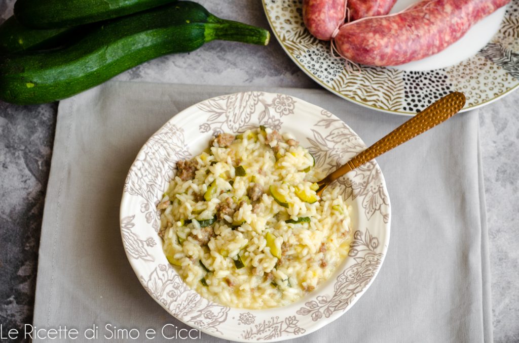 Risotto saucisse et courgettes