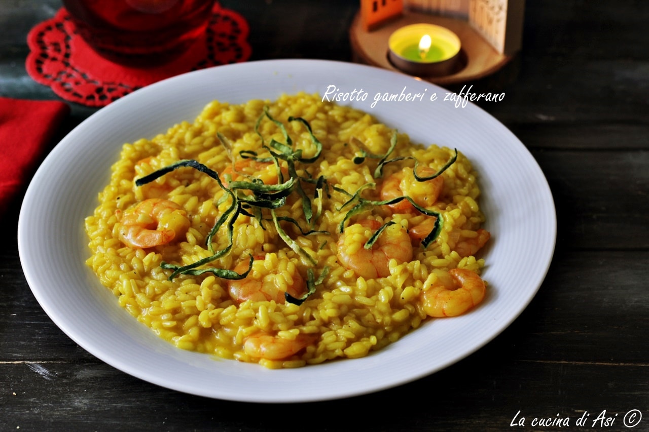 RISOTTO aux crevettes et au safran