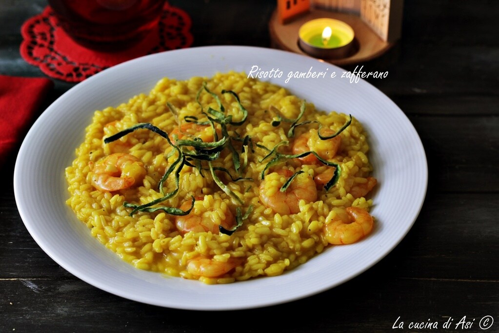 Risotto aux crevettes et au safran