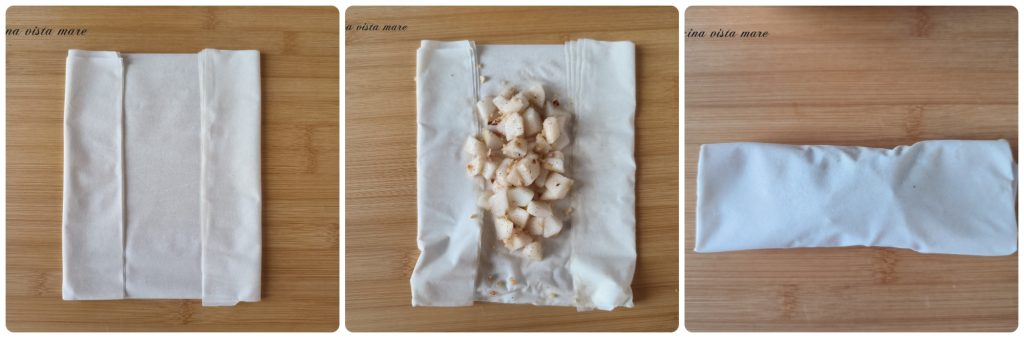 Roulés en pâte filo aux poires Cuisine vue sur mer