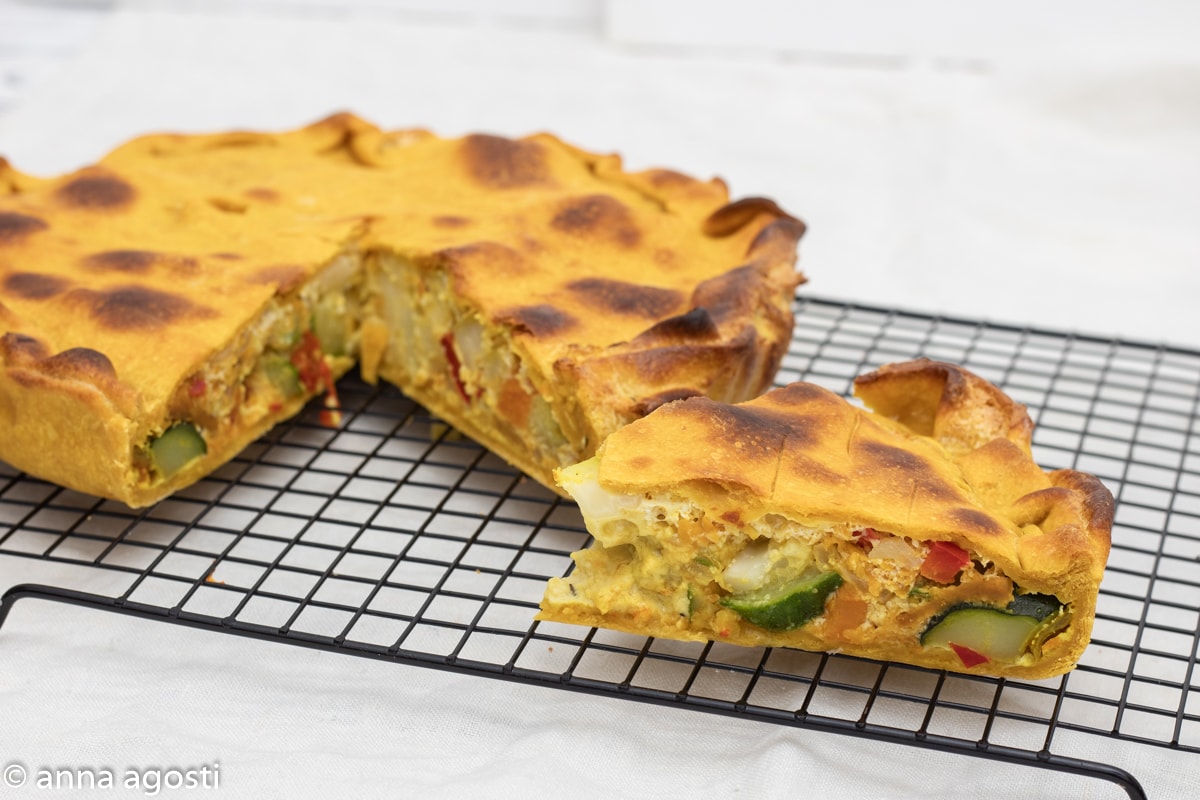 Rustique de pâte brisée au safran