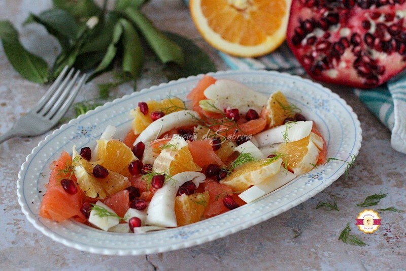 Salade de fenouil, saumon et oranges
