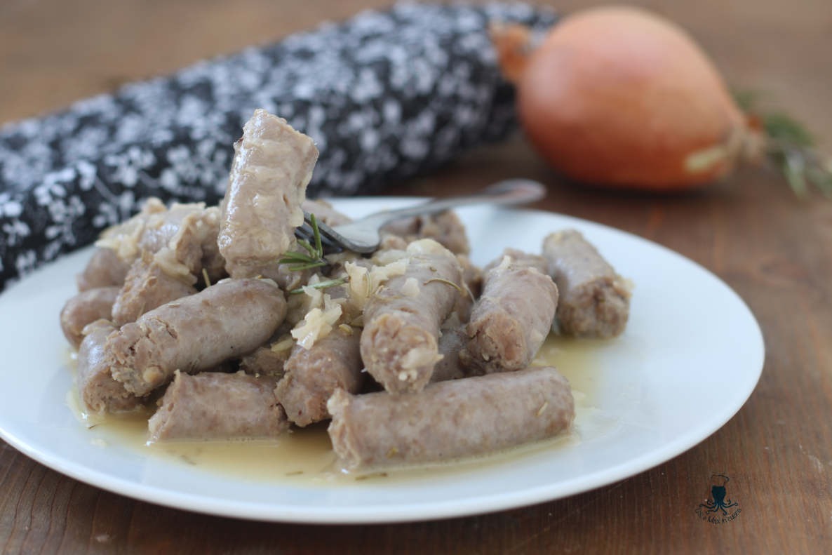 Saucisse au vin blanc, recette facile avec et sans Thermomix.