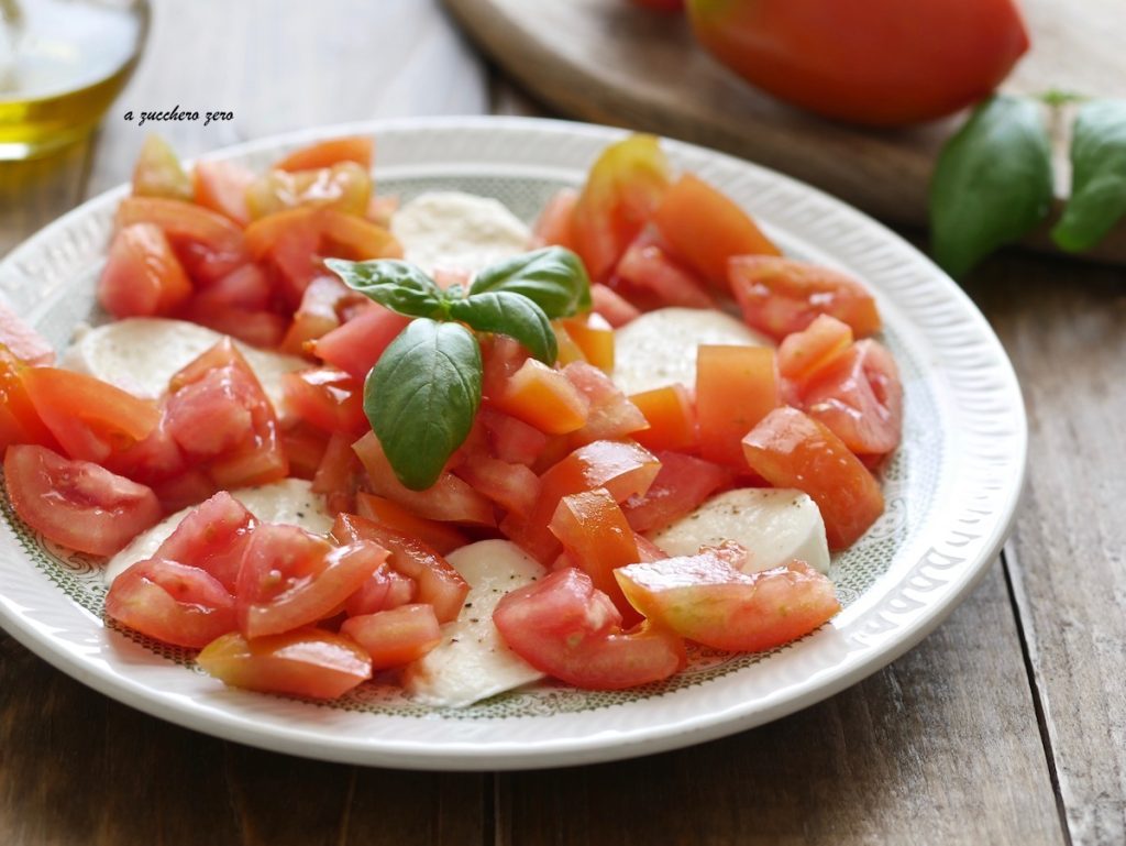 Salade caprese tomate et mozzarella