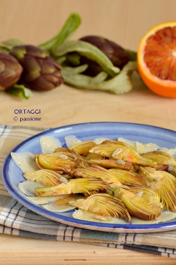 Salade de Castraure crues artichauts crus ORTAGGI que passion by Sara