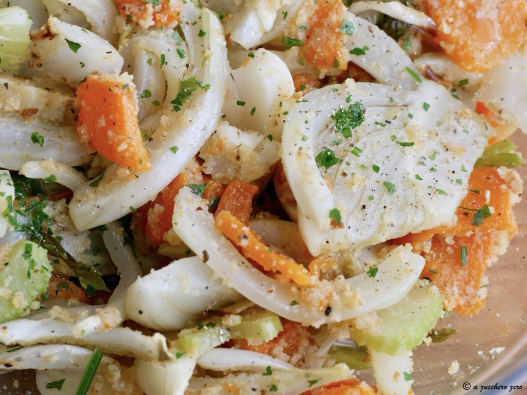 Salade de fenouil et de potiron au four