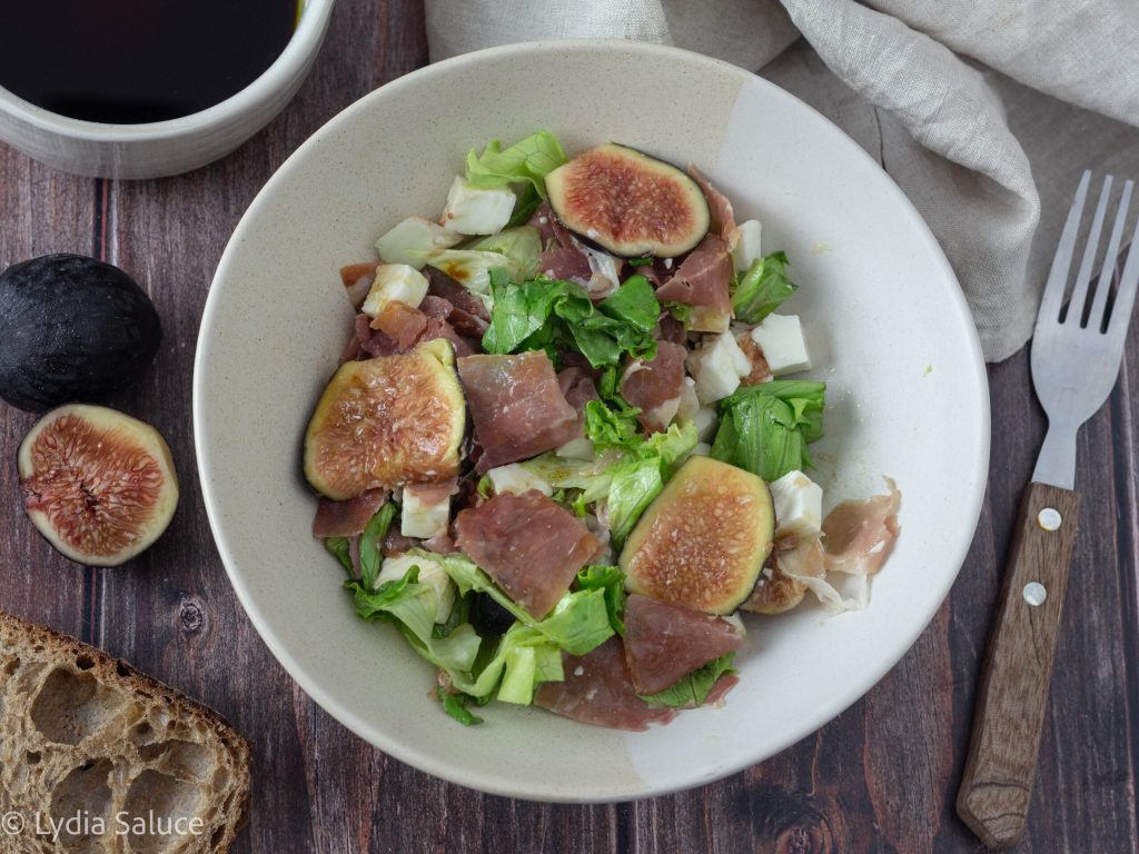 Salade de figues et jambon