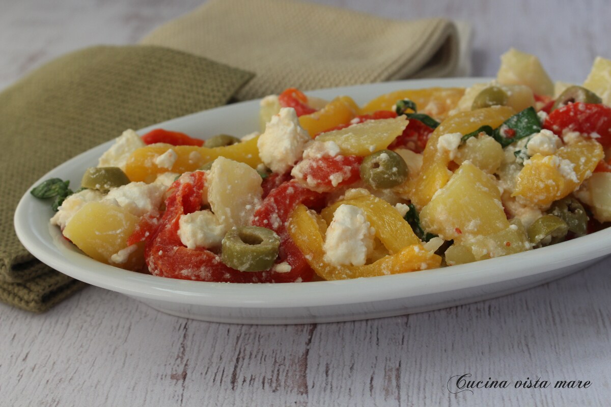 Salade de pommes de terre poivrons et feta