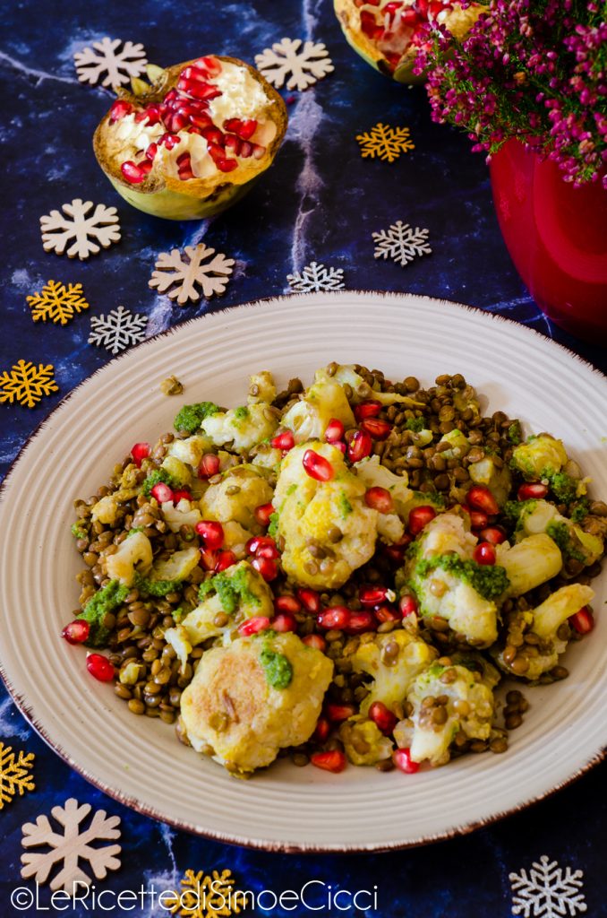 Salade de chou-fleur et lentilles