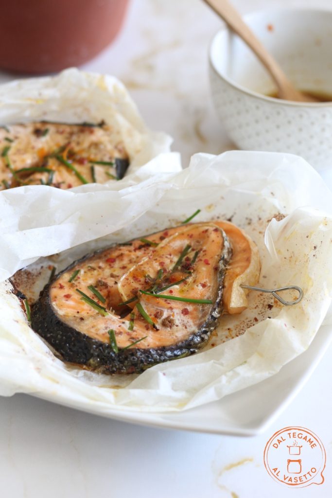 Saumon en papillote au micro-ondes