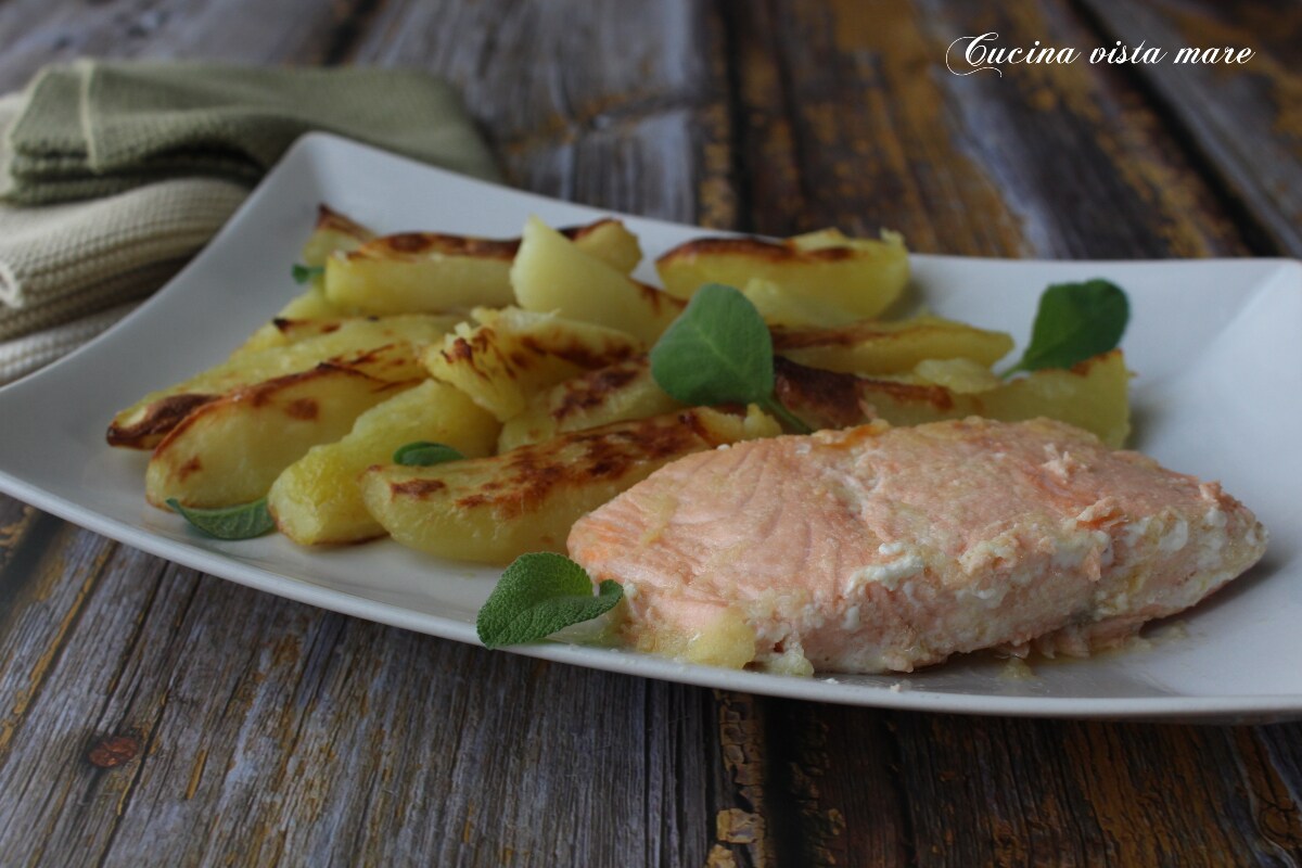Saumon mariné aux pommes