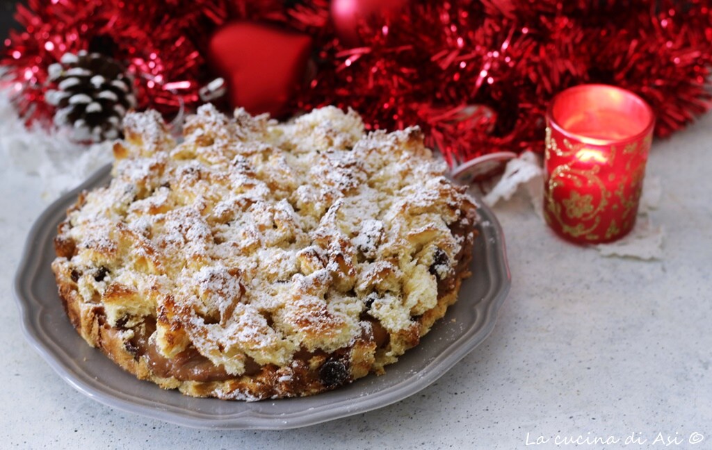 Sbriciolée de panettone avec crème