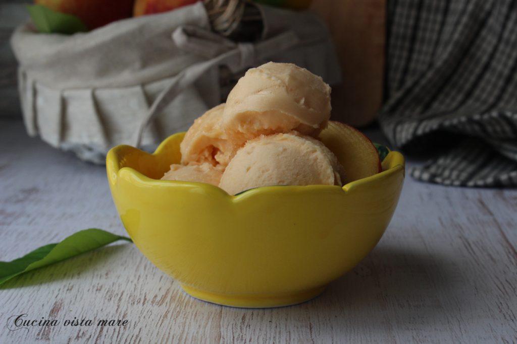 Sorbet à la pêche Cuisine vue mer