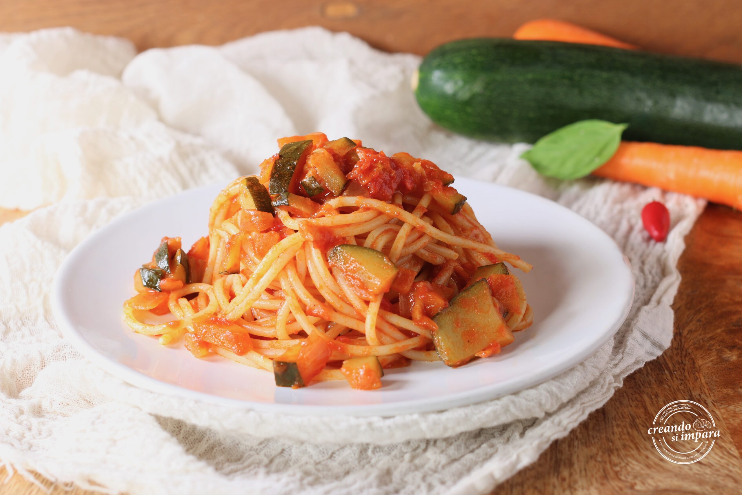 Spaghetti au ragù de légumes