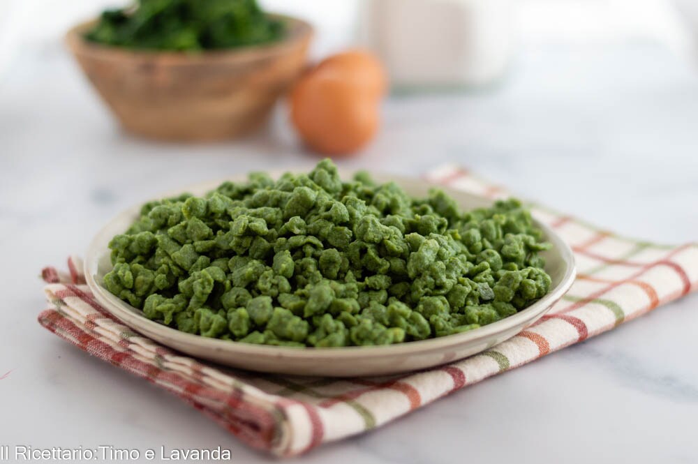 Spätzle aux épinards sans gluten