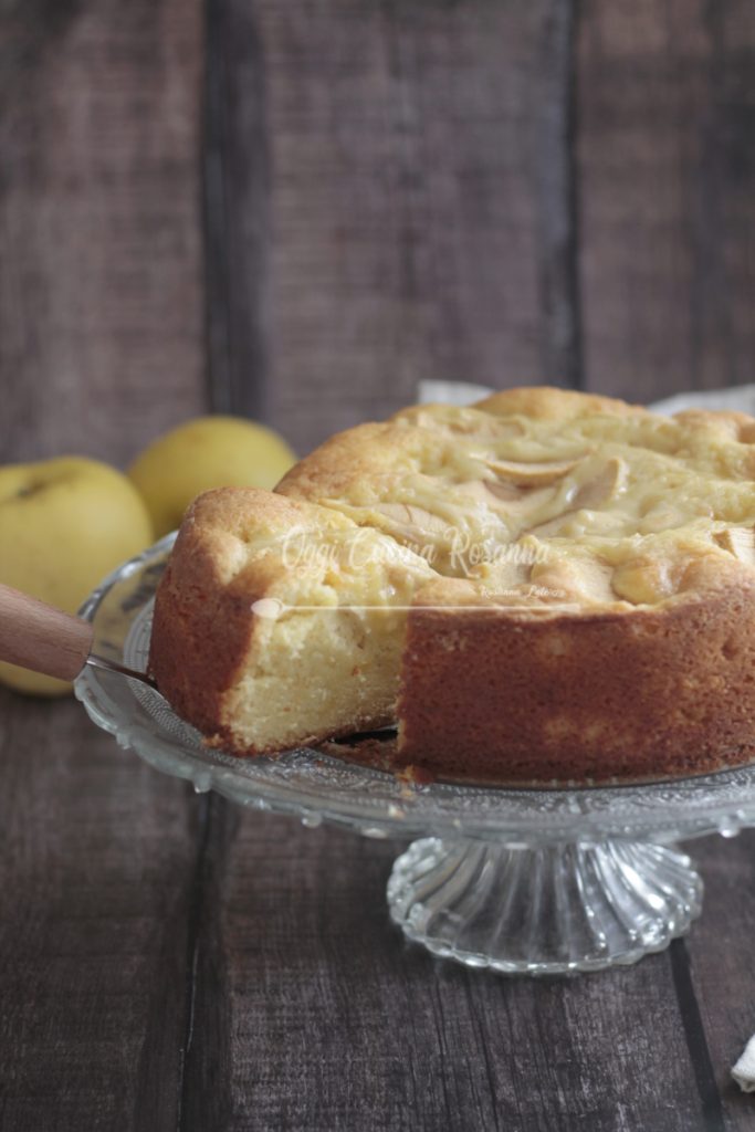 Tarte aux pommes au limoncello sans beurre