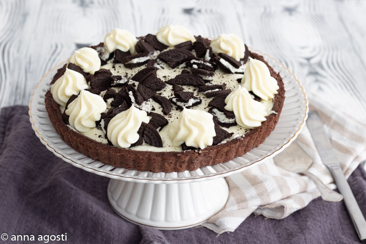 Tarte au chocolat avec mascarpone et oreo