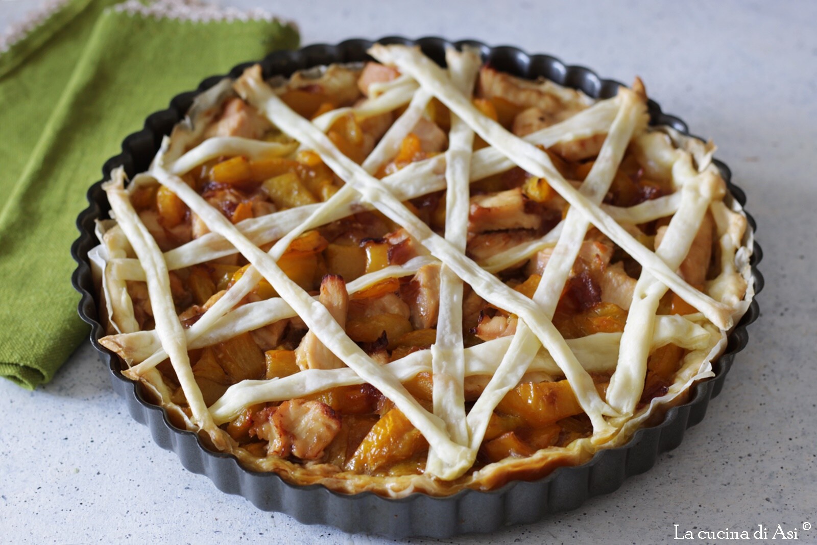 Tarte au poulet et légumes