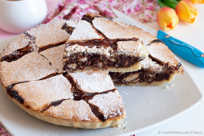 Tarte biscuit à la cerise griotte recette napolitaine