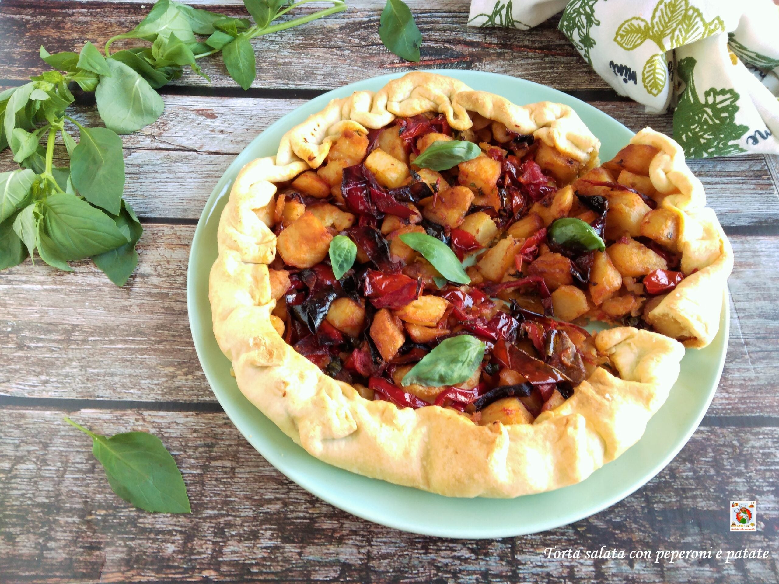 Tarte salée aux poivrons et pommes de terre