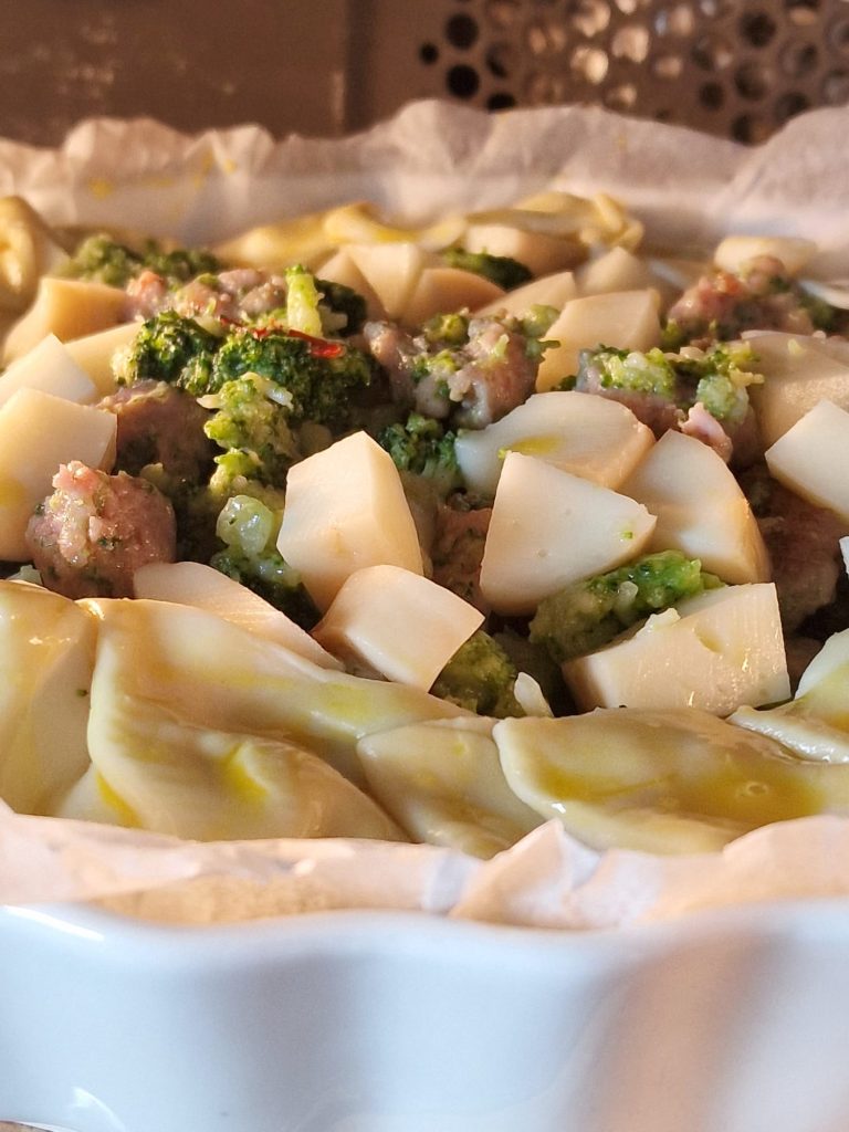 Tarte salée brocoli et saucisse