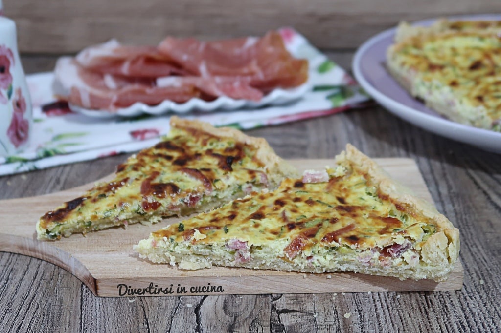 Tarte salée aux courgettes et speck