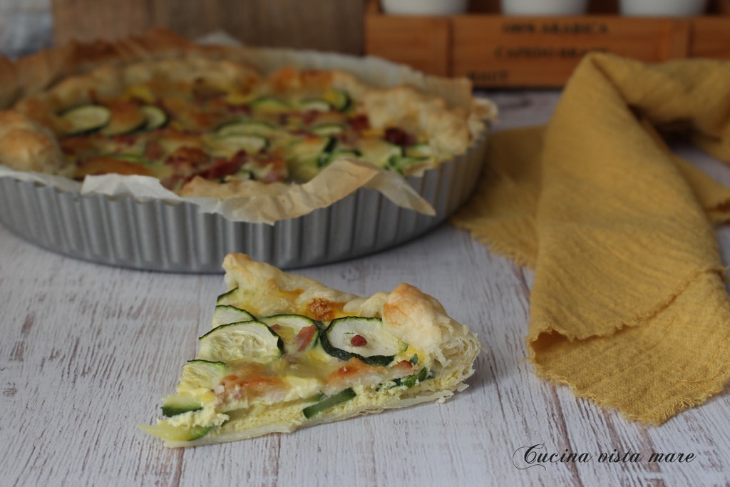 Tarte salée aux courgettes et speck Cucina vista mare
