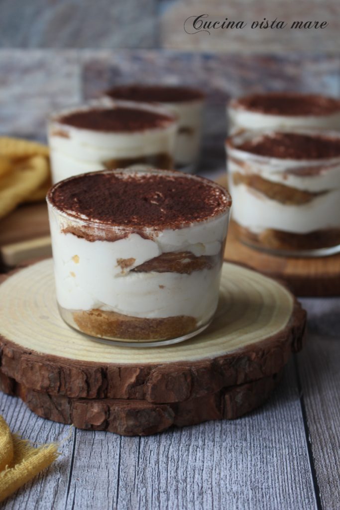 Tiramisù sans œufs Cuisine vue sur mer