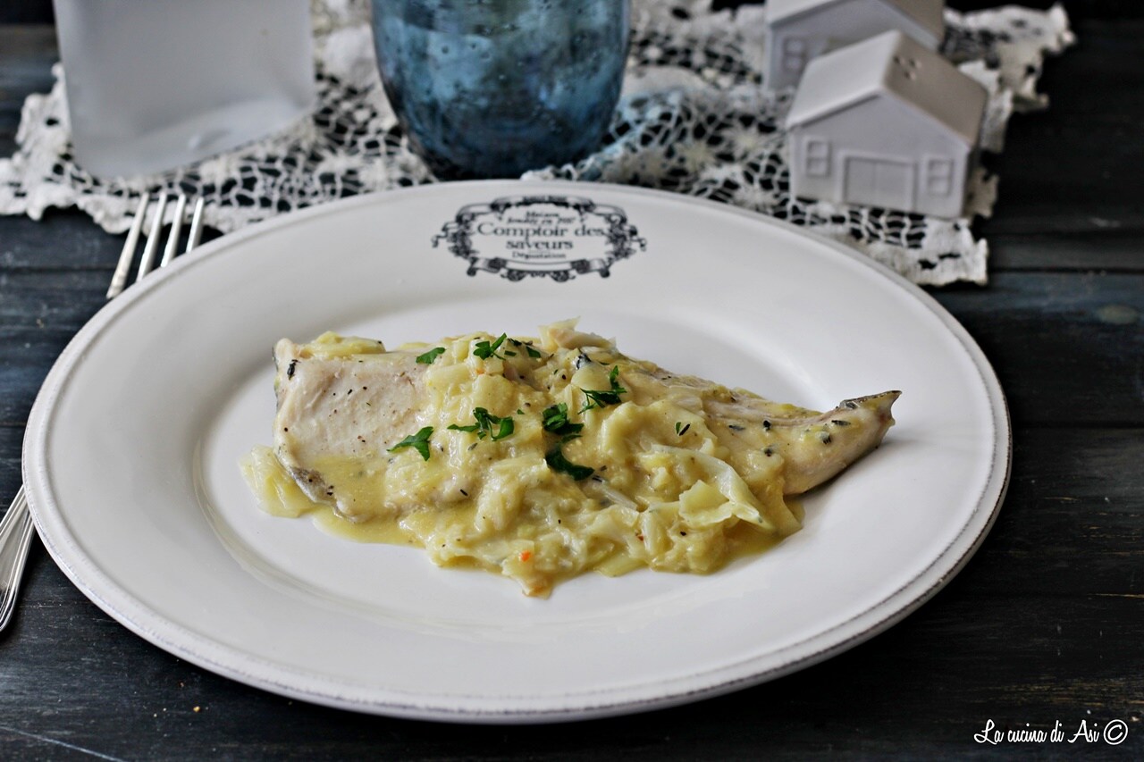 Truite arc-en-ciel avec poireaux et miel