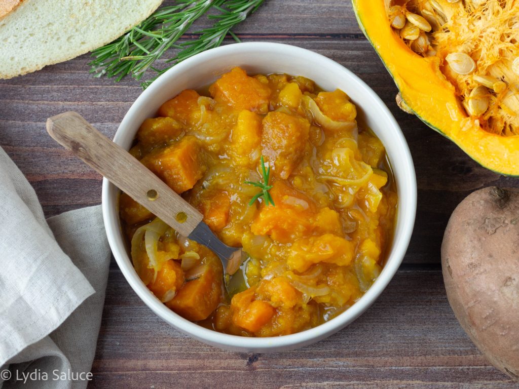 Soupe de potiron et patates douces