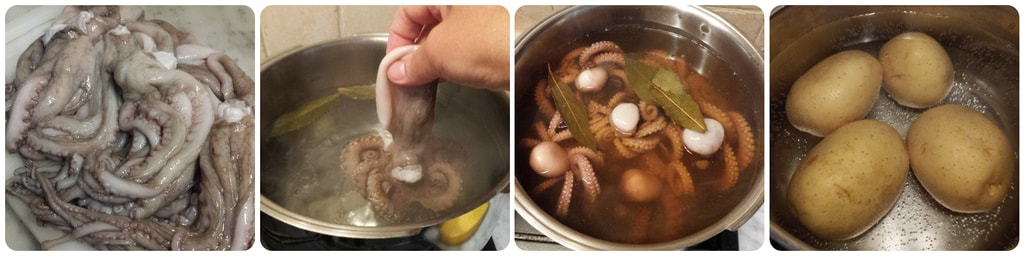 salade de poulpe, pommes de terre et olives