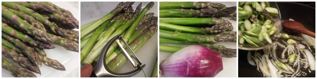 épeautre au safran avec asperges et brie