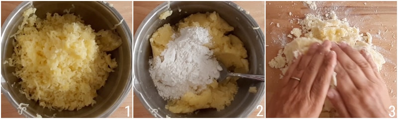 a. ajouter de la farine de riz aux pommes de terre bouillies pour la galette de pommes de terre sans gluten