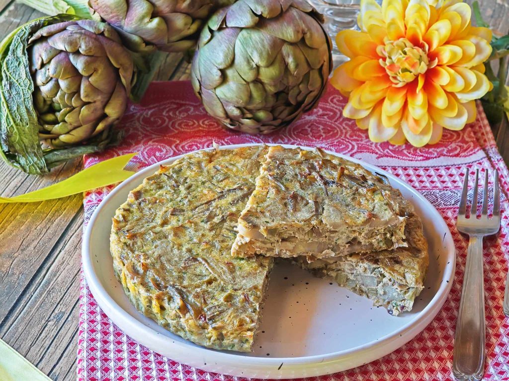 Omelette de artichauts légère
