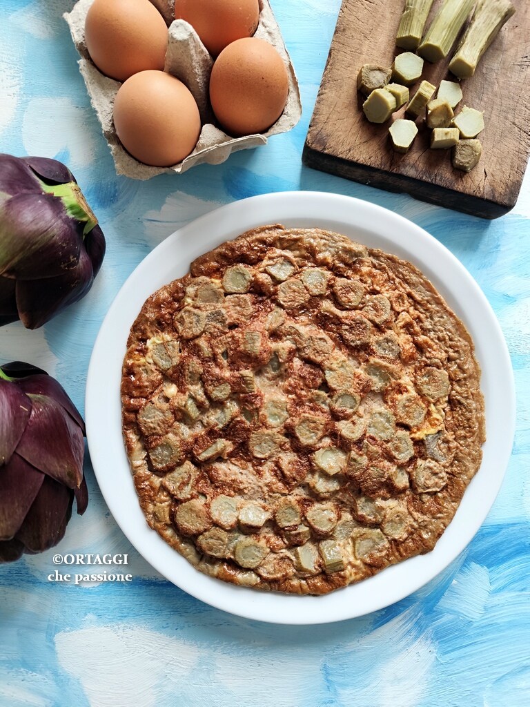 omelette avec tiges d'artichaut recettes