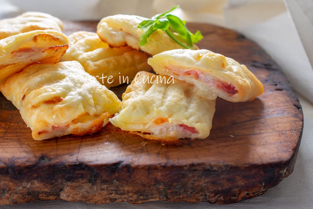 Amuse-gueules au jambon avec feuilleté 5 minutes