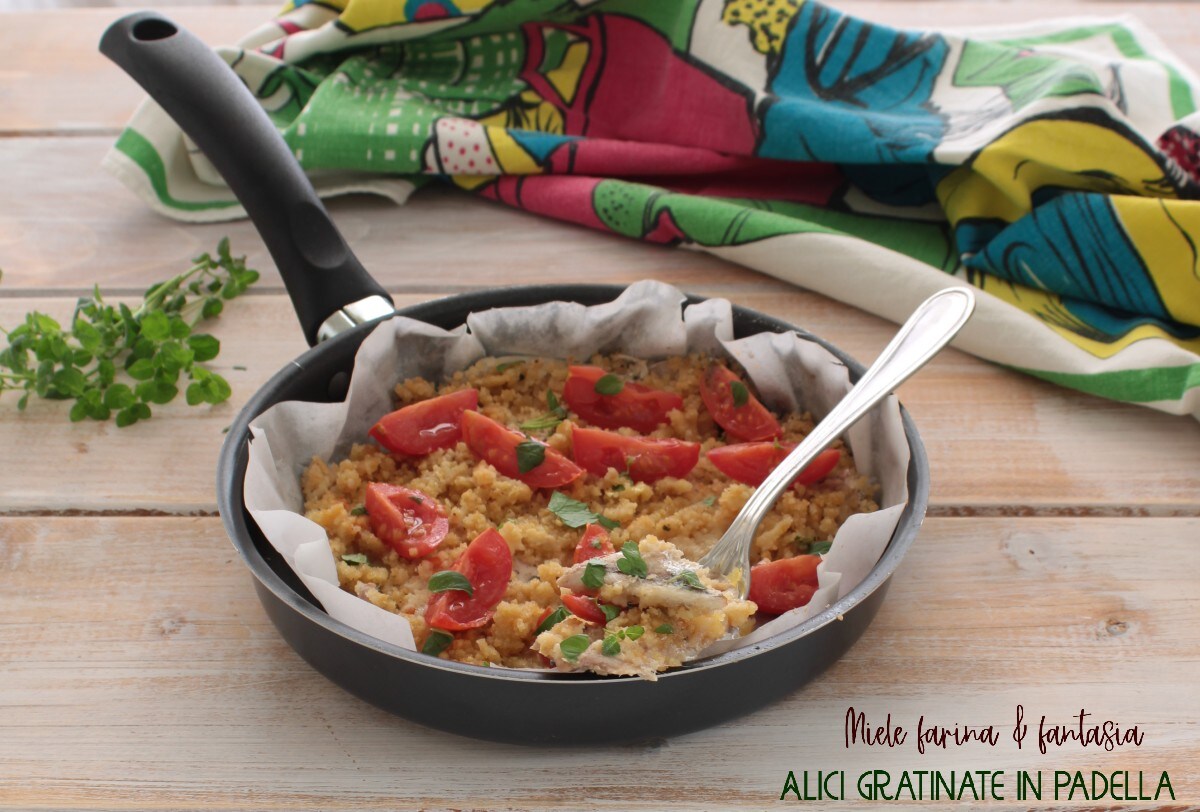 Anchois gratinés à la poêle