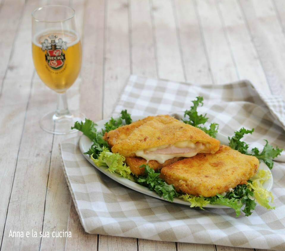 Mozzarella en carrozza avec jambon et béchamel