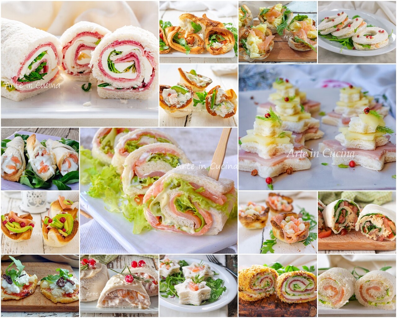 APÉRITIFS DE LA VEILLE avec PAIN DE MIE recettes de Noël