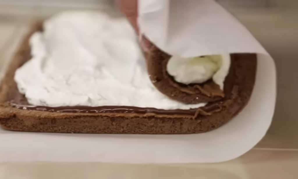 roulé chocolat crème