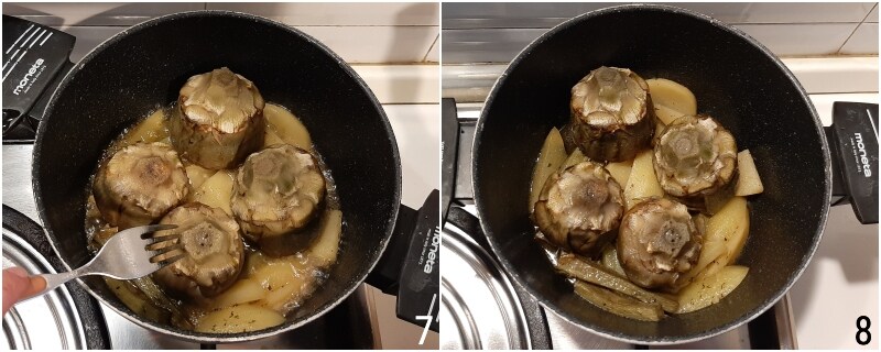 artichauts et pommes de terre à la casserole recette accompagnement artichauts entiers en cocotte mijotés il chicco di mais 4 faire épaissir