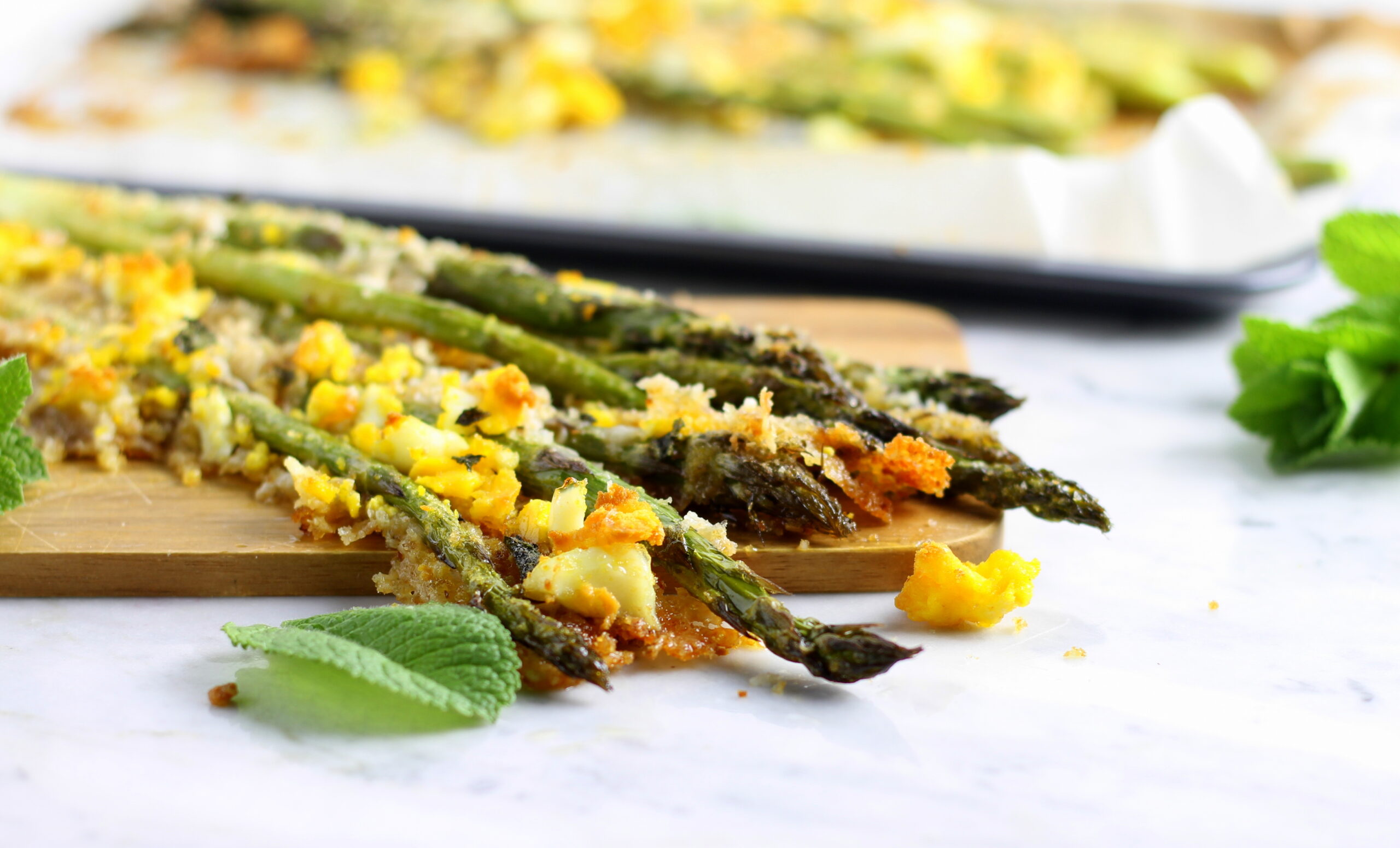 Asperges gratinées avec œuf dur