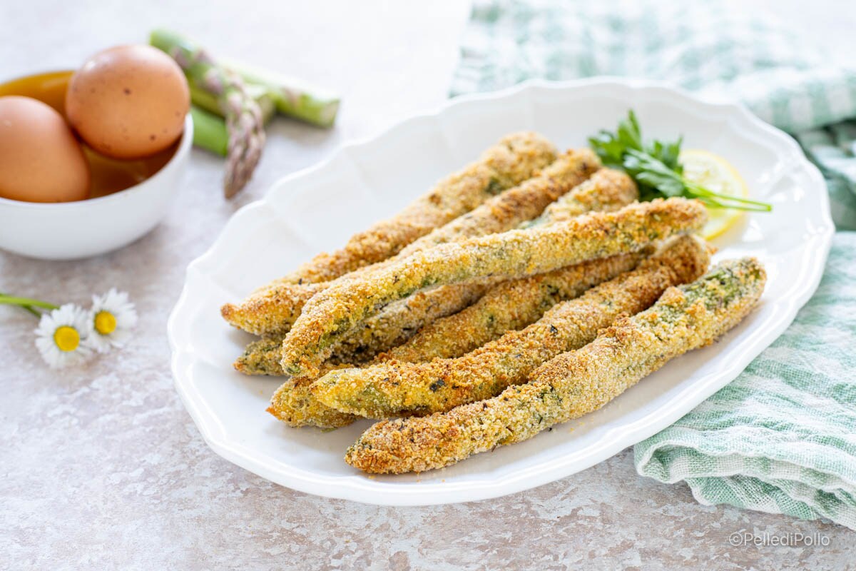 Asperges panées au four