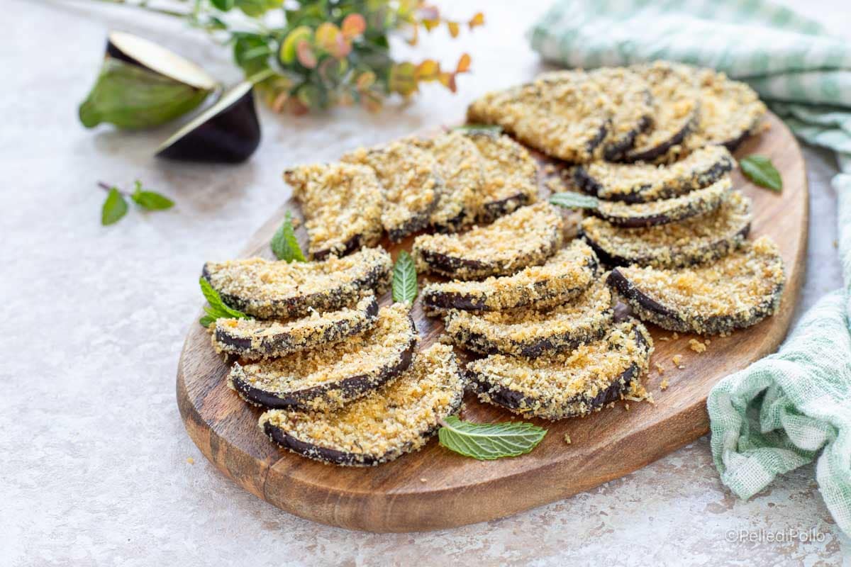 Demi-lunes d’aubergines gratinées au four