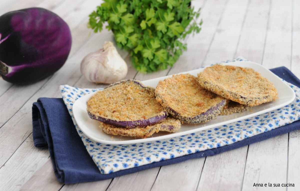 Aubergines panées cuites au four