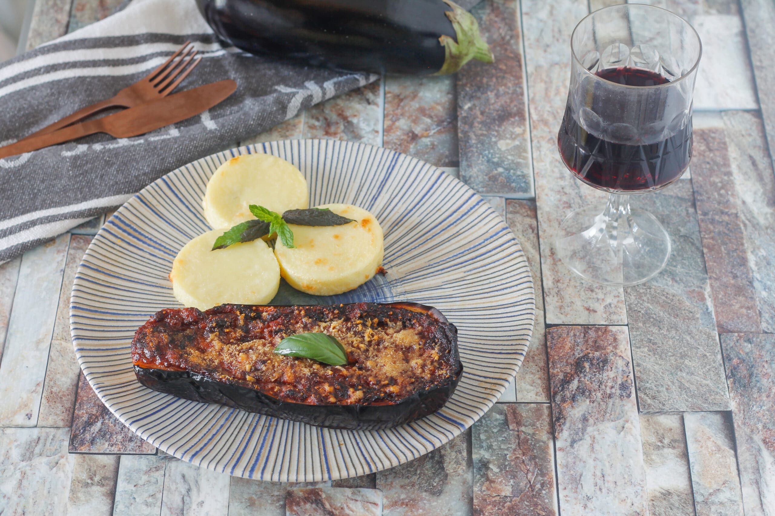 Aubergines à la friteuse à air au parmesan
