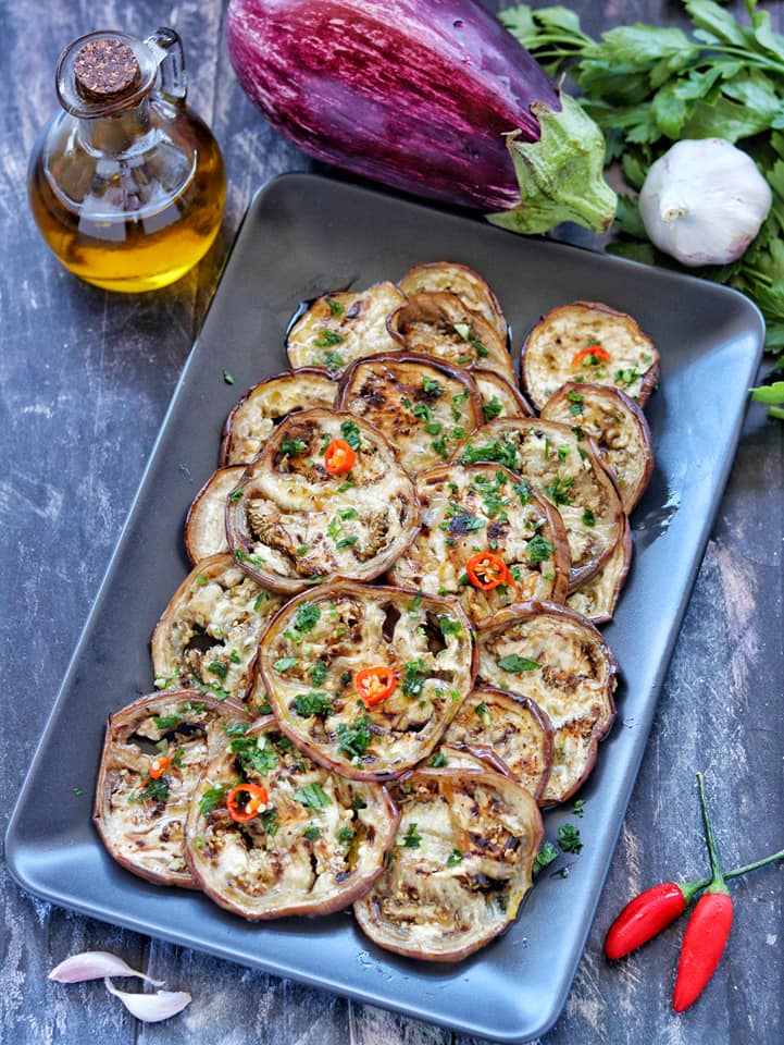 Aubergines grillées